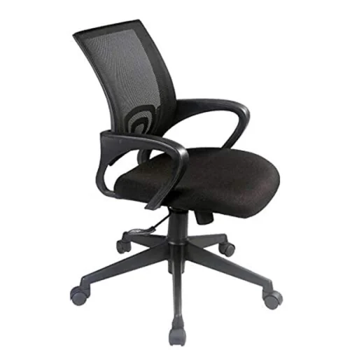 Black Low Back Airmesh Office Chair - Image 3